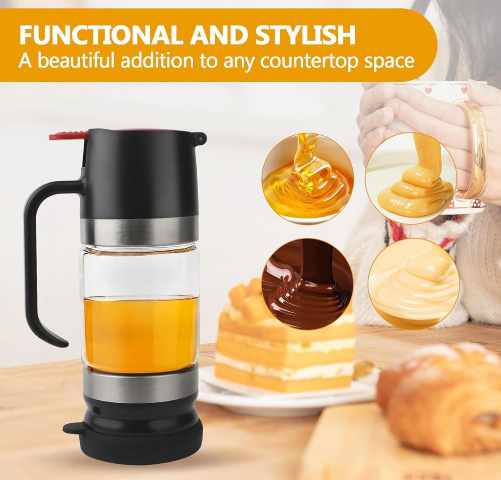 Glass Honey Dispenser,10 OZ Honey Pot