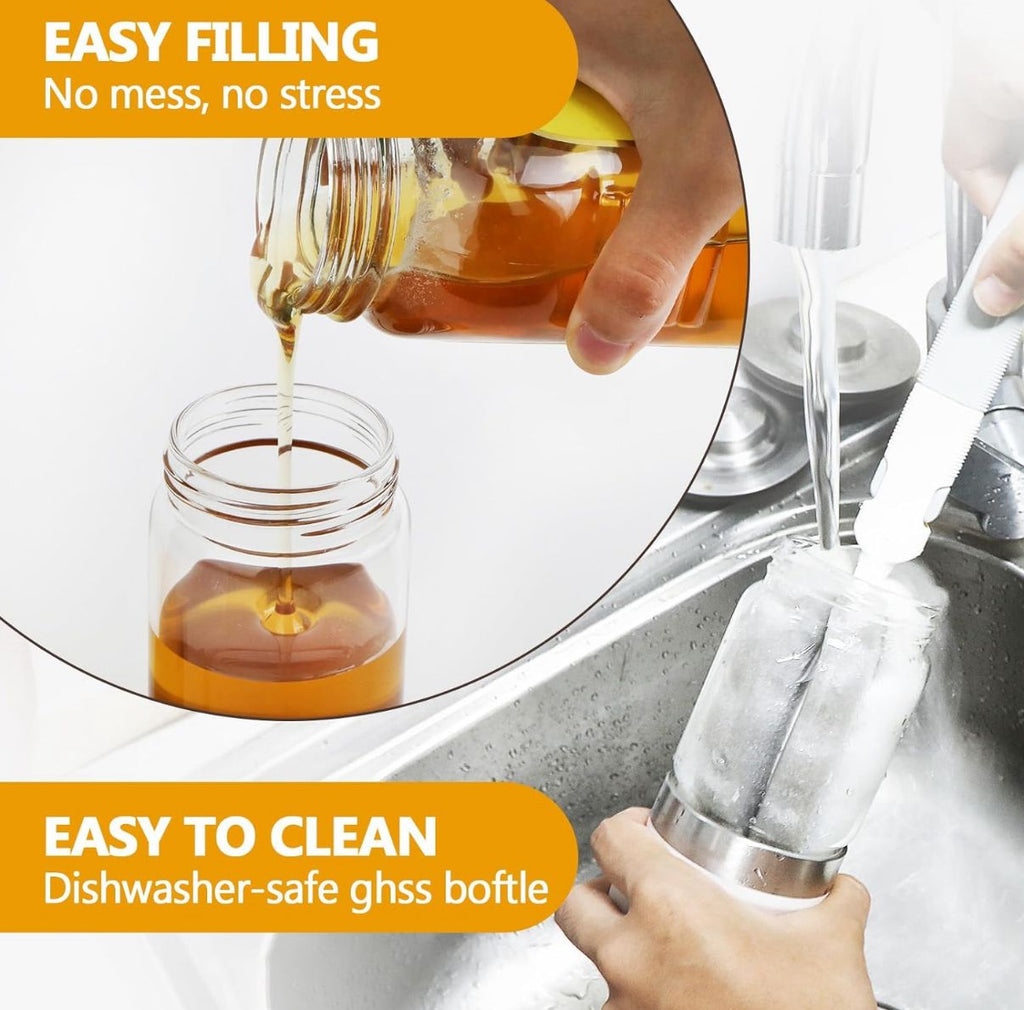 Glass Honey Dispenser,10 OZ Honey Pot